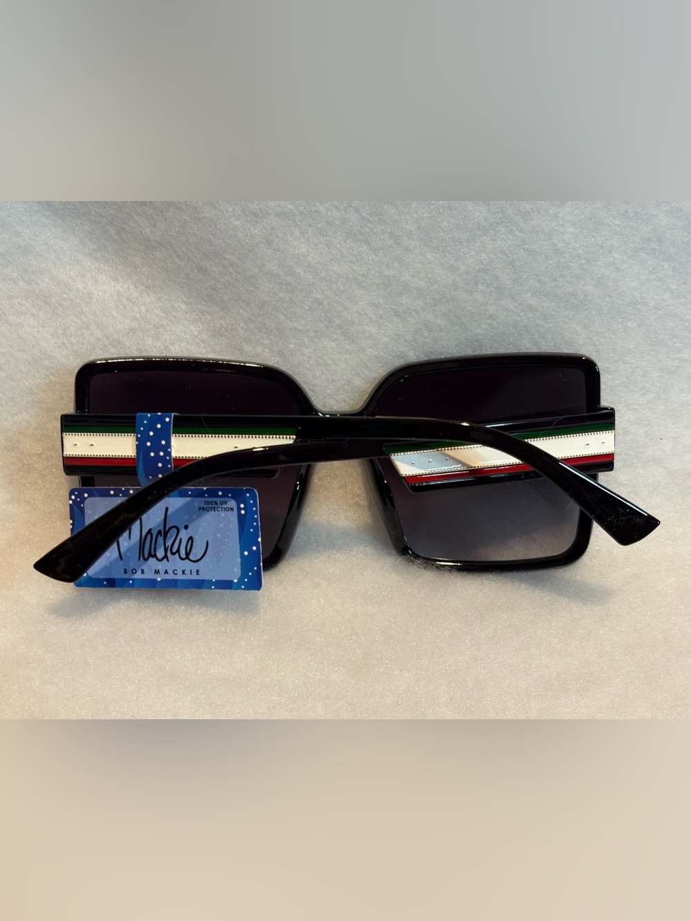 Bob Mackie Black Oversized Square Sunglasses - Picture 6 of 6